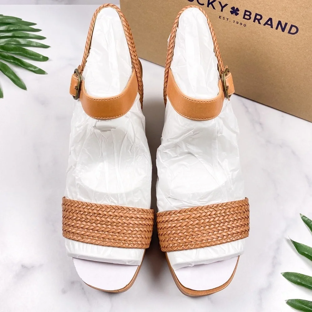 NIB Lucky Brand Zyler Platform Wedge Sandal
